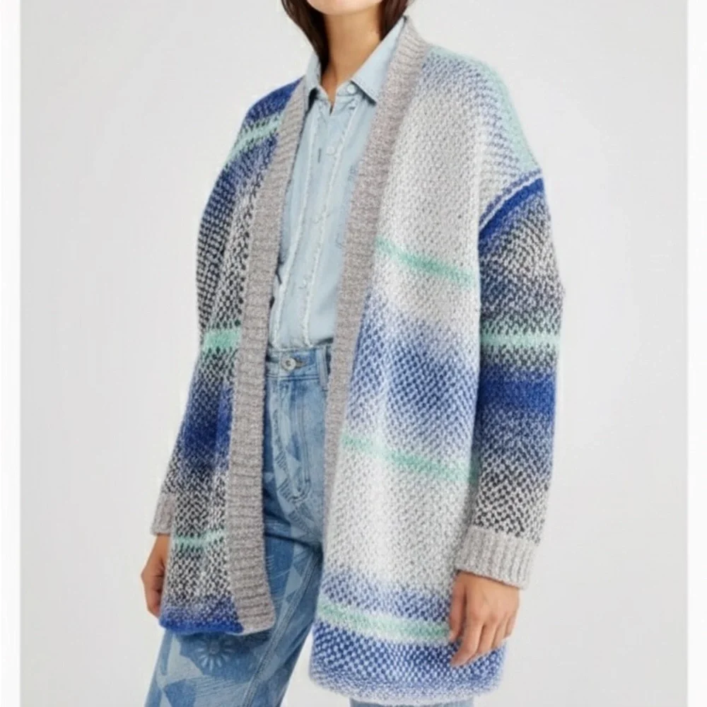 Free People Daydreamer Cardigan Sparkling Seas Size XS Extra Small - Picture 4 of 12